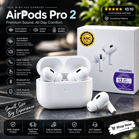 AirPods Pro 2 – Premium Wireless Earbuds with Active Noise Cancellation